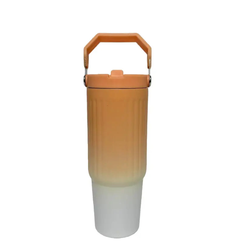 30oz Two-Tone Gradient Tumbler with Handle for Daily Use